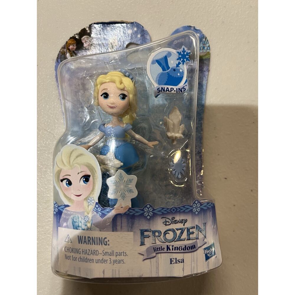 Disney Princess Hasbro Little Kingdom Snap-Ins Frozen ELSA Mini Doll Figure‎